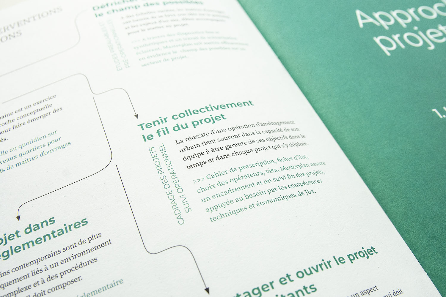 détail de la mise en pages avec différentes typos et couleurs pour créer du contraste, de la hiérarchie d'information et de la lisibilité