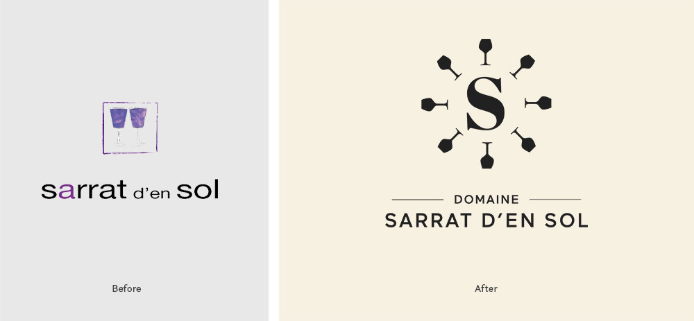 logo lifting redesign before after wine