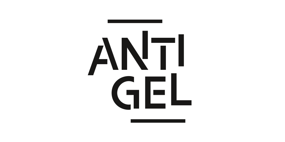 stencil letters antigel logo